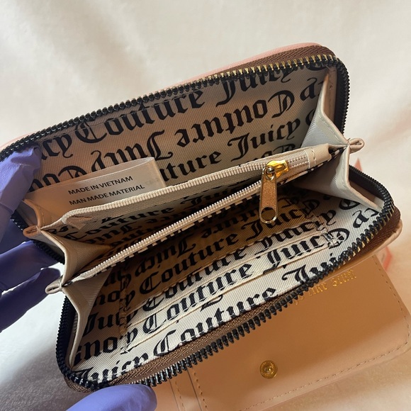Juicy Couture tan and pink accent wallet, NWT - Picture 2 of 9